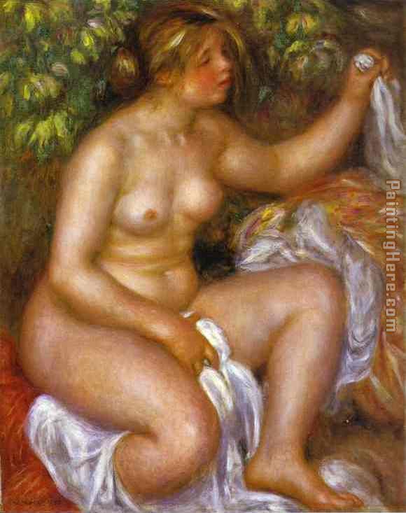 After The Bath painting - Pierre Auguste Renoir After The Bath art painting